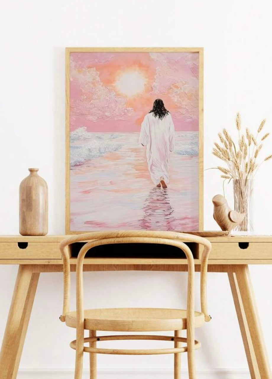 Beautiful Walking Sunset (No Frame)