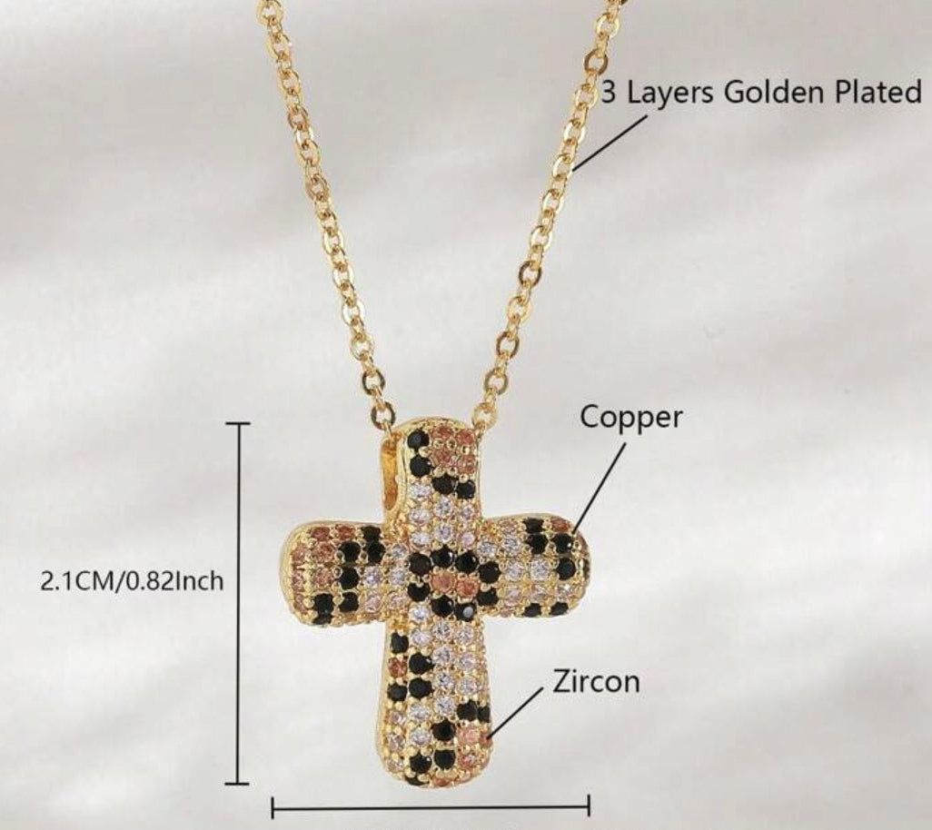 BUBBLE Cross Necklace