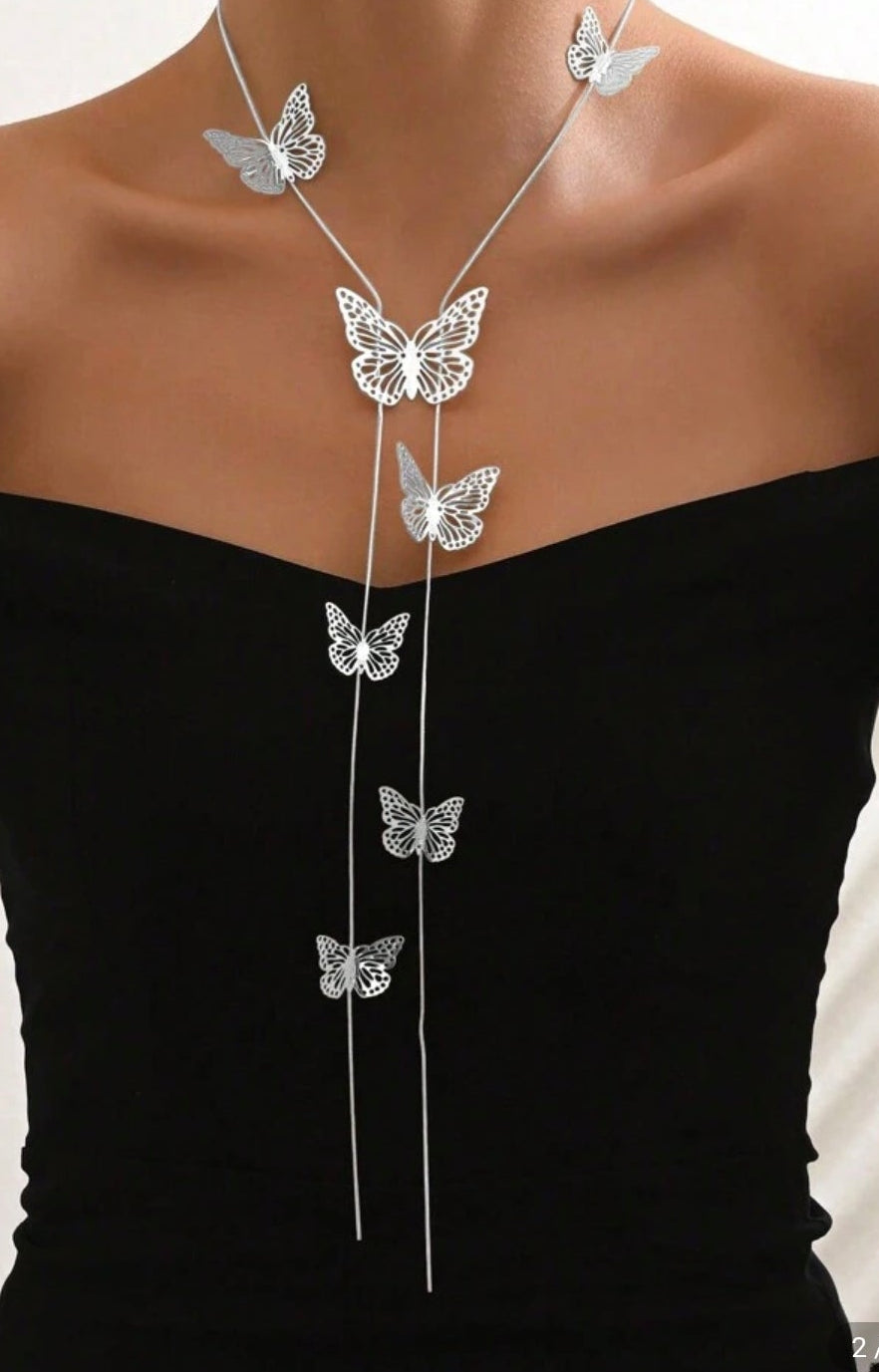 Butterfly hanging Necklace