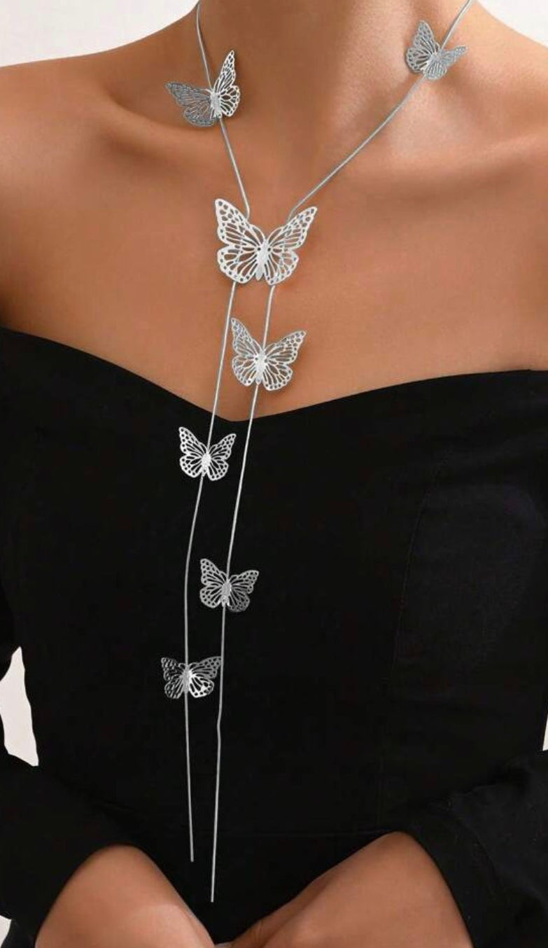 Butterfly hanging Necklace
