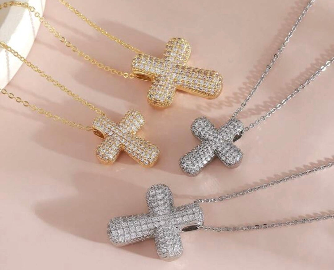 BUBBLE Cross Necklace