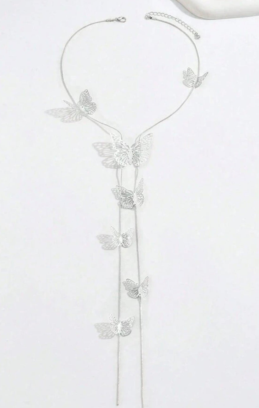 Butterfly hanging Necklace